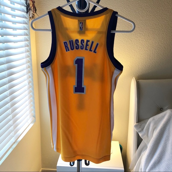 Los Angeles Lakers #1 Russell Gold NBA Jersey - Picture 2 of 4